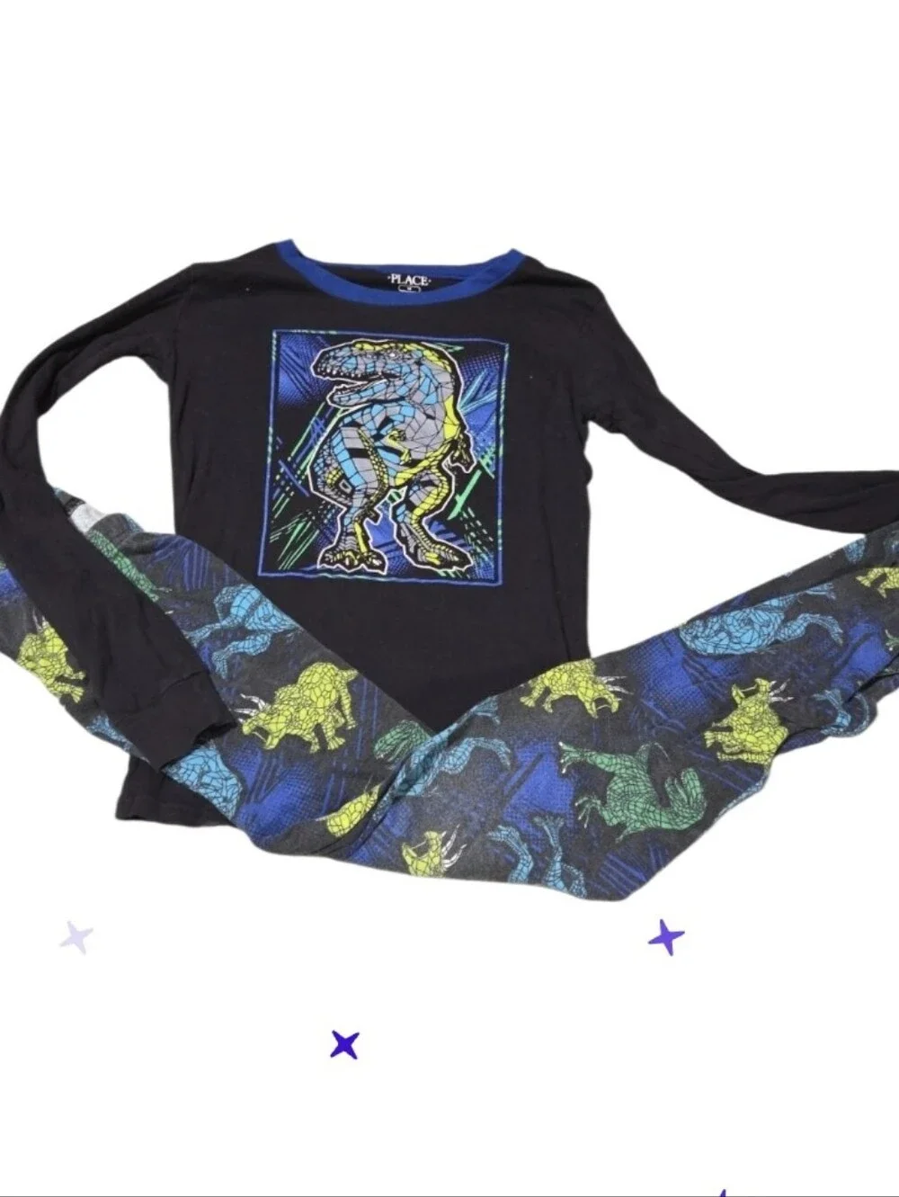 The Childrens Place Boys' Black Dino Graphic Long Sleeve Top 16